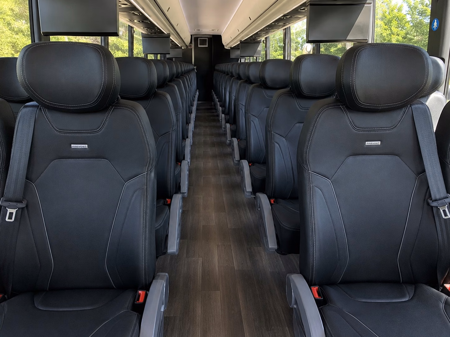 bellevue charter bus interior